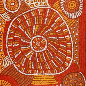 Ngalyarrpa manu Puluku Jukurrpa (Sandhill and Bullock Dreaming) by Natasha Nungarrayi Spencer