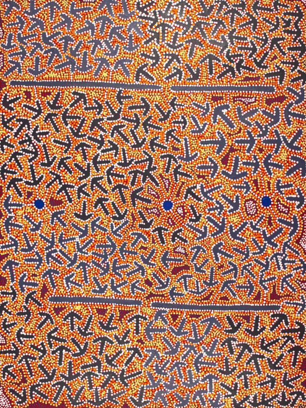 Yankirri Jukurrpa (Emu Dreaming) - Ngarlikirlangu by Jeffrey Jangala Gallagher