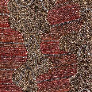 Ngapa Jukurrpa (Water Dreaming)  -  Puyurru by Chantelle Nampijinpa Robertson