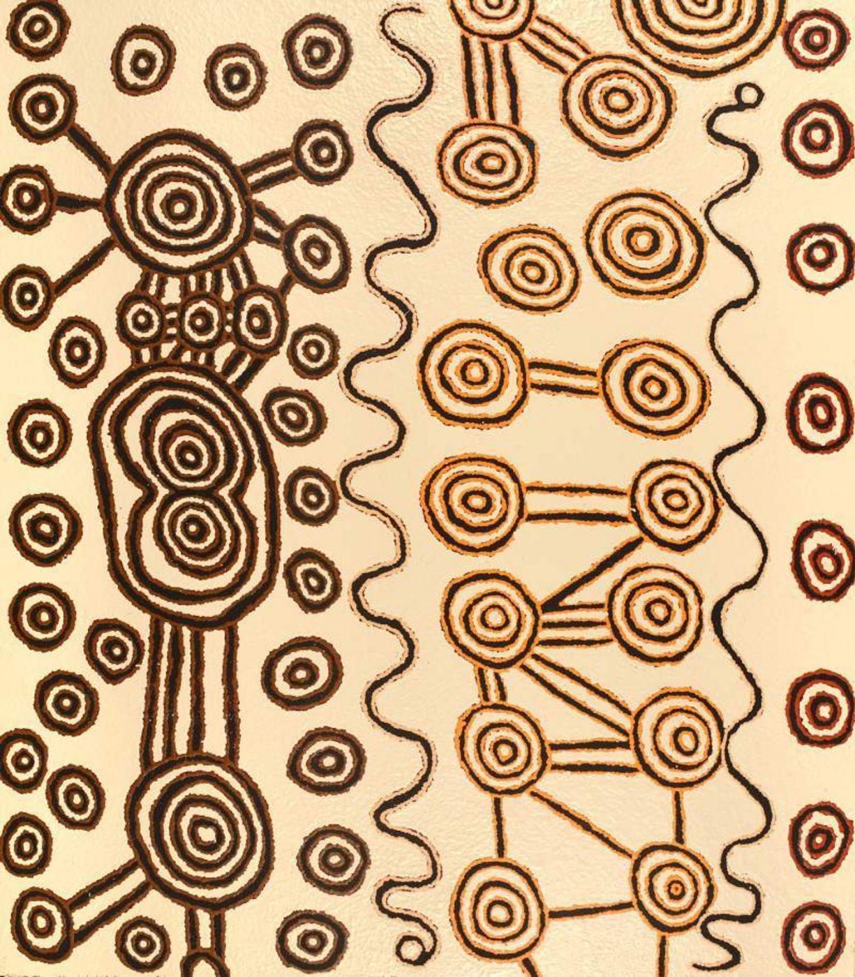 Warna Jukurrpa (Snake Dreaming) by Roschelle Nampijinpa Major