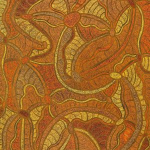 Janganpa Jukurrpa (Brush-tail Possum Dreaming)-  Mawurrji by Judith Nungarrayi Martin