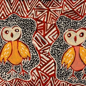Jarlajirrpi Jukurrpa (Owlet Nightjar Dreaming) by Juliette Nampijinpa Brown