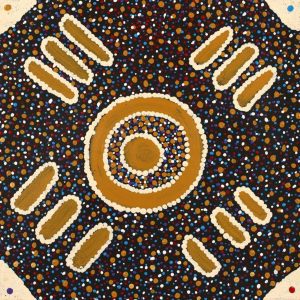 Ngapa Jukurrpa (Water Dreaming)  -  Puyurru by Delores Nangala Robertson