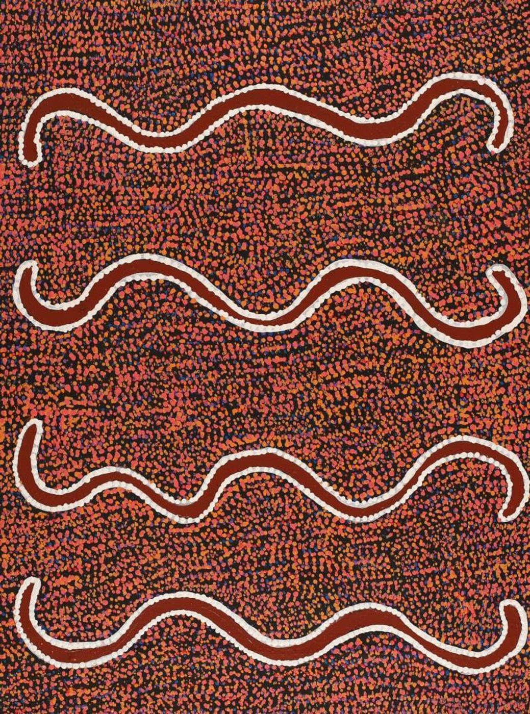 Yarla Jukurrpa (Bush Potato Dreaming) - Cockatoo Creek by Kylie Napangardi Williams