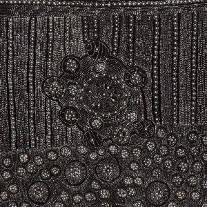 Lukarrara Jukurrpa (Desert Fringe-rush Seed Dreaming) by Hilda Nakamarra Rogers