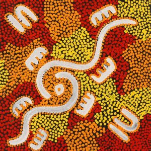Wardapi Jukurrpa (Goanna Dreaming) - Yarripilangu by Sebastian Japanangka Williams