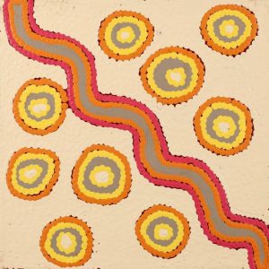 Warna Jukurrpa (Snake Dreaming) by Roschelle Nampijinpa Major