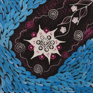 Puturlu Jukurrpa (Mt Theo Dreaming) by Shirley Napanangka Martin