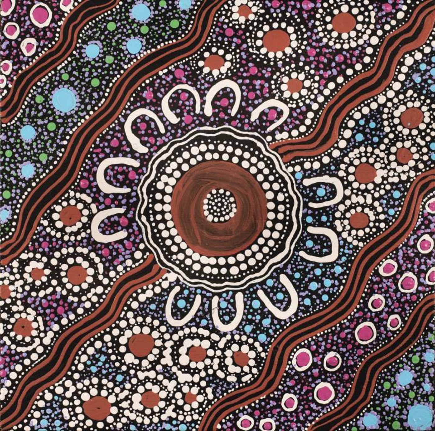 Puturlu Jukurrpa (Mt Theo Dreaming) by Shirley Napanangka Martin