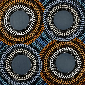 Ngapa Jukurrpa (Water Dreaming) - Puyurru by Leavannia Nampijinpa Watson