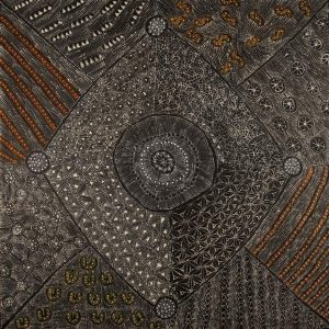 Lukarrara Jukurrpa (Desert Fringe-rush Seed Dreaming) by Hilda Nakamarra Rogers