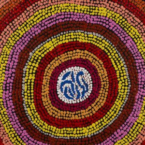 Pirlarla Jukurrpa (Dogwood Tree Bean Dreaming) by Peggy Napurrurla Granites