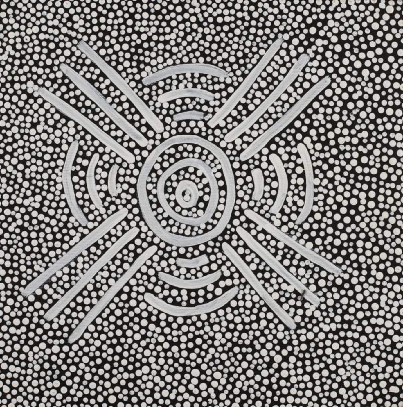 Lukarrara Jukurrpa (Desert Fringe-rush Seed Dreaming) by Valentine Nakamarra White