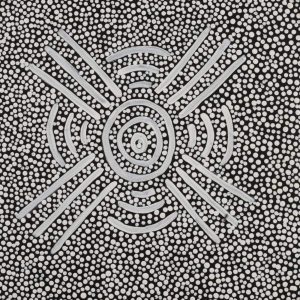 Lukarrara Jukurrpa (Desert Fringe-rush Seed Dreaming) by Valentine Nakamarra White