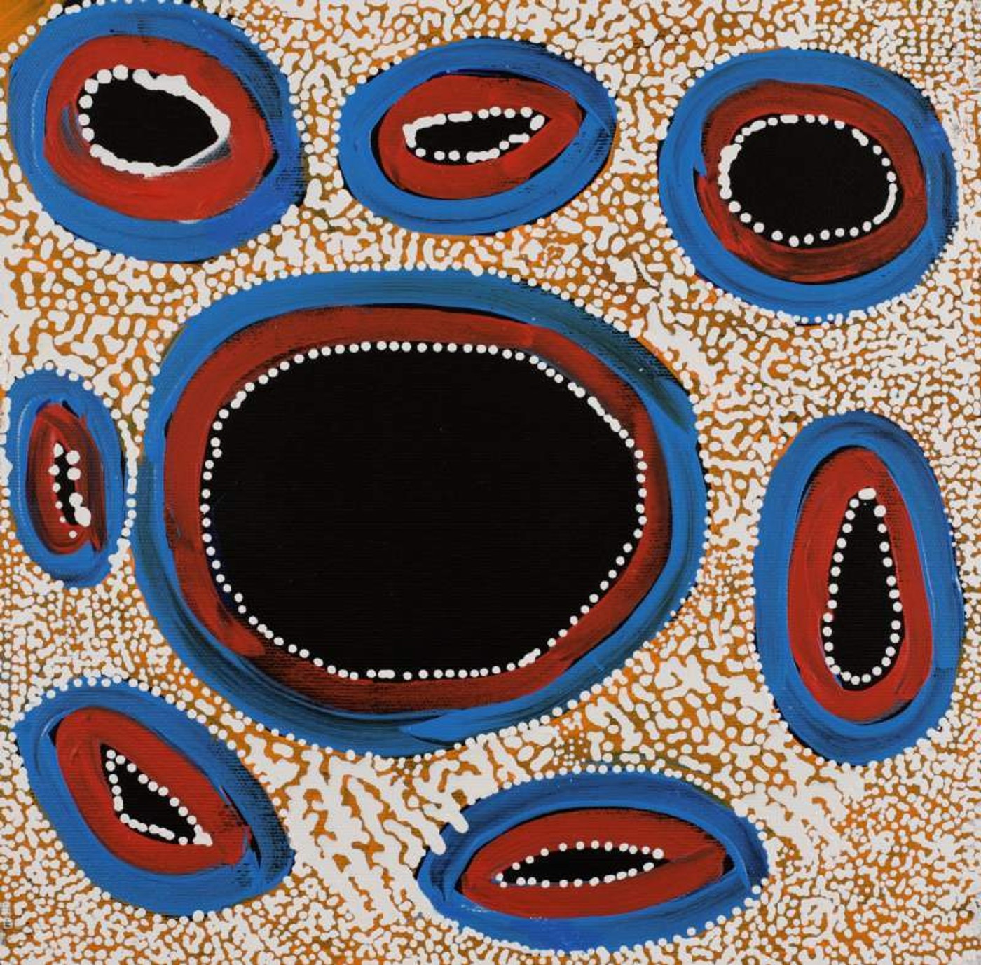 Watiya-warnu Jukurrpa (Seed Dreaming) by Tanya Nungarrayi Collins