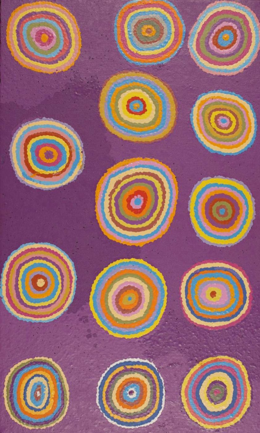 Watiya-warnu Jukurrpa (Seed Dreaming) by Jeanie Nampijinpa Ross