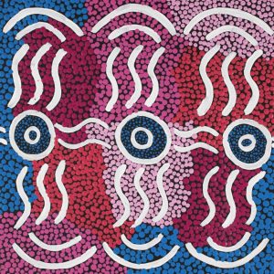 Lukarrara Jukurrpa (Desert Fringe-rush Seed Dreaming) by Valentine Nakamarra White