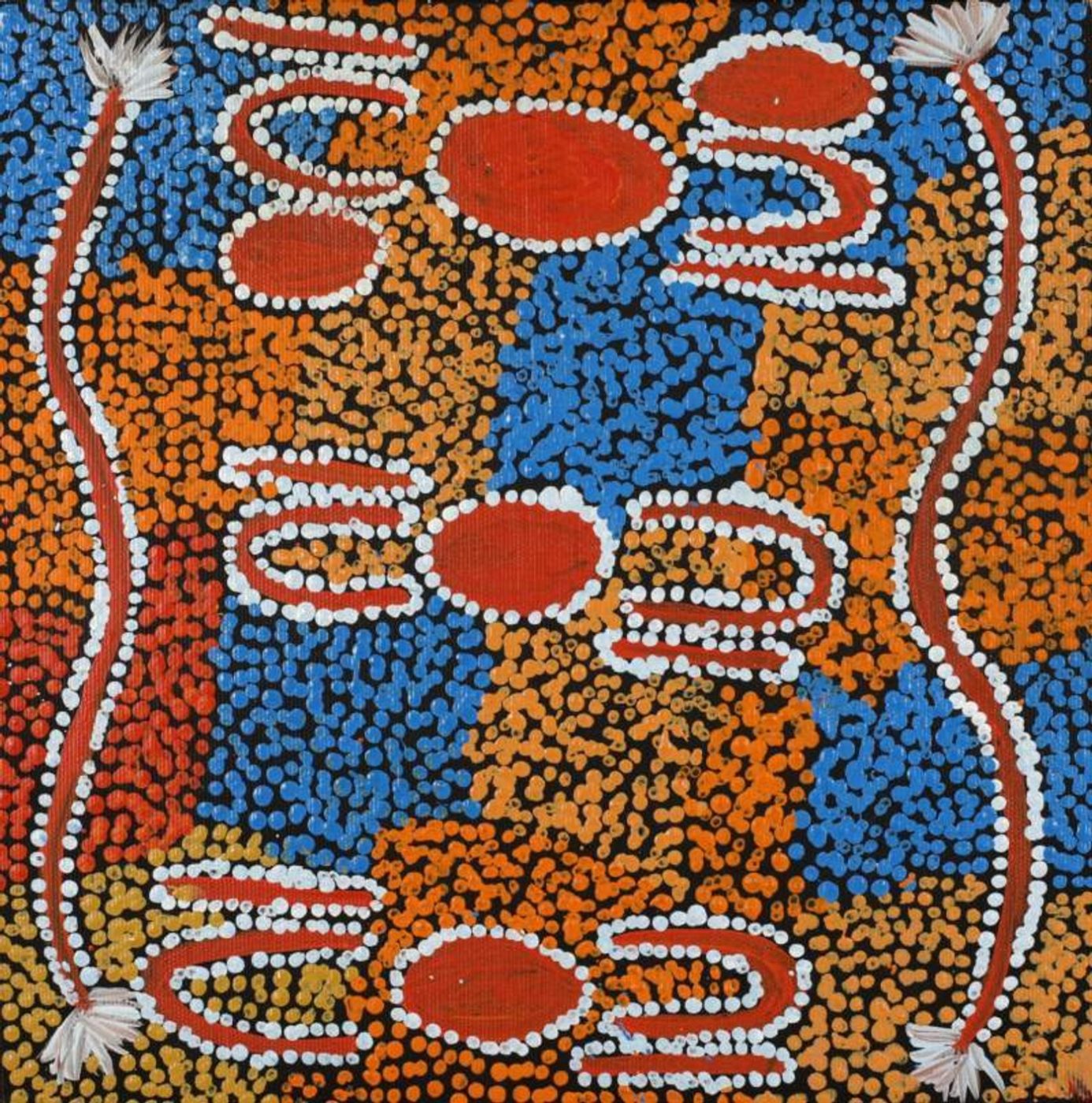 Ngarlajiyi Jukurrpa (Bush Carrot Dreaming) by Audrey Nungarrayi Brown