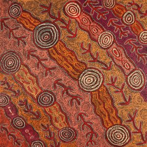 Warlukurlangu Jukurrpa (Fire country Dreaming) by Theo (Faye) Nangala Hudson