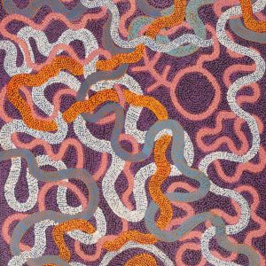 Warlukurlangu Jukurrpa (Fire country Dreaming) by Vanetta Nampijinpa Hudson