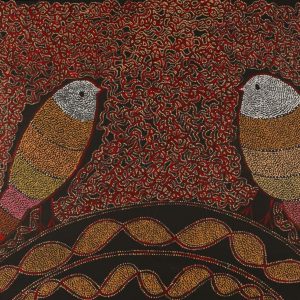 Jurlpu kuja kalu nyinami Yurntumu-wana (Birds that live around Yuendumu) by Geraldine Napangardi Granites
