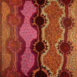 Warlukurlangu Jukurrpa (Fire country Dreaming) by Theo (Faye) Nangala Hudson