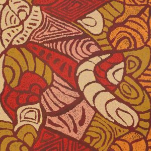 Lukarrara Jukurrpa (Desert Fringe-rush Seed Dreaming) by Margarina Napanangka Miller