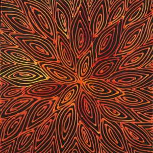 Pamapardu Jukurrpa (Flying Ant Dreaming)  - Warntungurru by Reanne Nampijinpa Brown