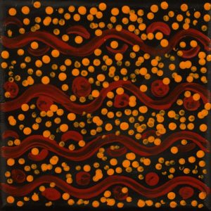 Wardapi Jukurrpa (Goanna Dreaming) - Yarripilangu by Warlukurlangu Artists