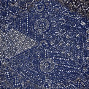 Lukarrara Jukurrpa (Desert Fringe-rush Seed Dreaming) by Hilda Nakamarra Rogers