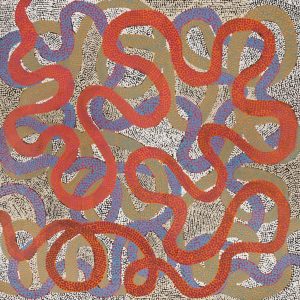 Warlukurlangu Jukurrpa (Fire country Dreaming) by Vanetta Nampijinpa Hudson