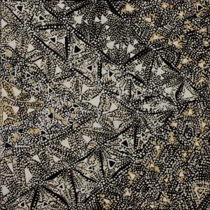 Lukarrara Jukurrpa (Desert Fringe-rush Seed Dreaming) by Hilda Nakamarra Rogers