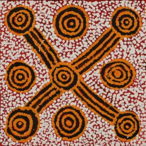 Ngapa Jukurrpa (Water Dreaming)  - Mikanji by Juliette Nampijinpa Brown