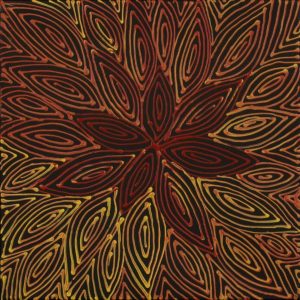 Pamapardu Jukurrpa (Flying Ant Dreaming)  - Warntungurru by Reanne Nampijinpa Brown