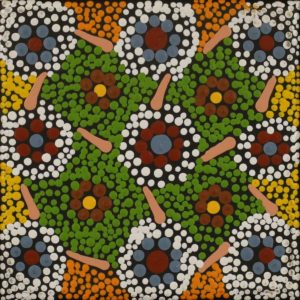 Wanakiji Jukurrpa (Bush Tomato Dreaming) by Warlukurlangu Artists