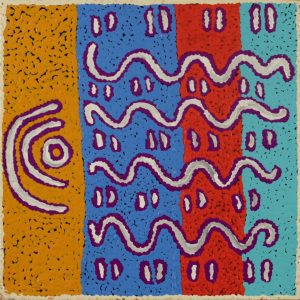 Ngapa Jukurrpa (Water Dreaming)  -  Puyurru by Shaun-Francis Jampijinpa Watson