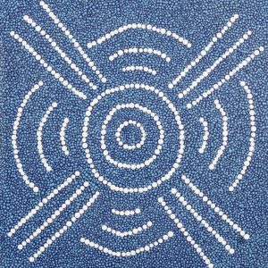 Lukarrara Jukurrpa (Desert Fringe-rush Seed Dreaming) by Valentine Nakamarra White