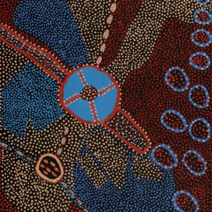 Ngapa Jukurrpa (Water Dreaming)  -  Puyurru by Samuel Jampijinpa Collins