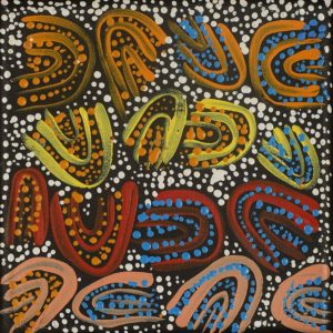 Purrpalanji (Skinny Bush Banana) Jukurrpa by Warlukurlangu Artists