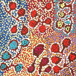 Wanakiji Jukurrpa (Bush Tomato Dreaming) by Joshua Jungarrayi Brady