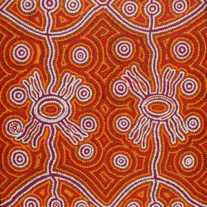 Ngapa Jukurrpa (Water Dreaming)  -  Puyurru by Gisella Napaljarri Dickson