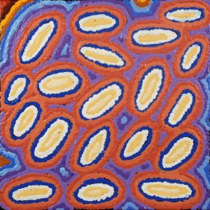 Ngapa Jukurrpa (Water Dreaming)  -  Puyurru by Agnes Nampijinpa Fry