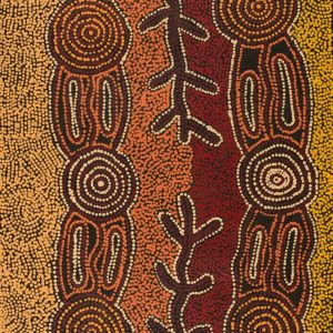 Warlukurlangu Jukurrpa (Fire country Dreaming) by Theo (Faye) Nangala Hudson