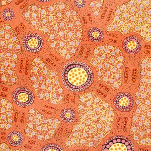 Lukarrara Jukurrpa (Desert Fringe-rush Seed Dreaming) by Jennifer Napaljarri Lewis