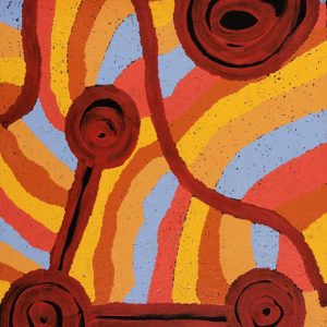 Ngalyipi Jukurrpa (Snakevine Dreaming) - Mina Mina by Grace Napangardi Woods