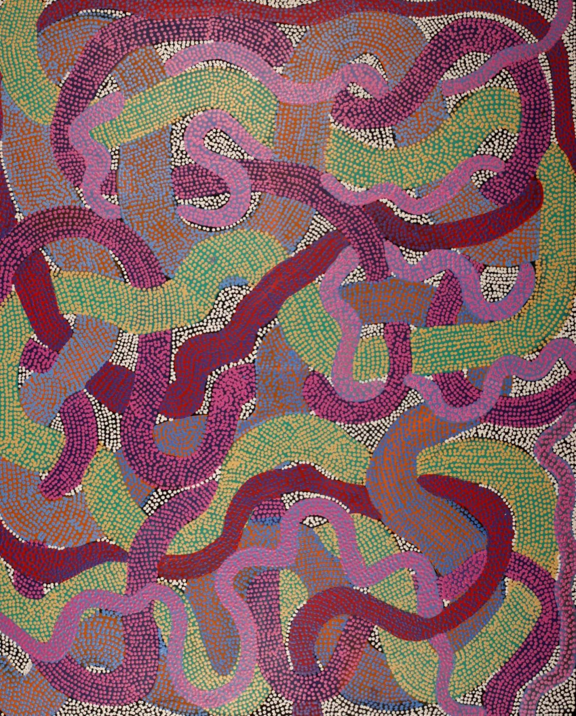 Warlukurlangu Jukurrpa (Fire country Dreaming) by Vanetta Nampijinpa Hudson