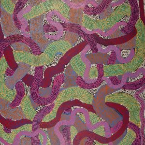 Warlukurlangu Jukurrpa (Fire country Dreaming) by Vanetta Nampijinpa Hudson