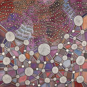 Ngapa Jukurrpa (Water Dreaming)  -  Puyurru by Bess Napanangka Poulson