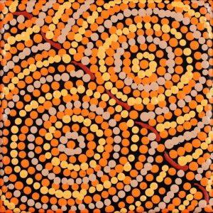 Wanakiji Jukurrpa (Bush Tomato Dreaming) by Warlukurlangu Artists