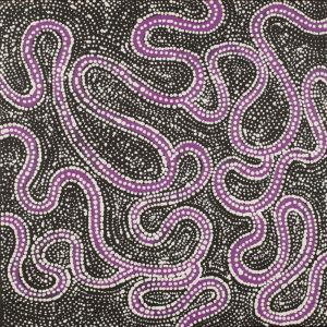 Ngalyipi Jukurrpa (Snakevine Dreaming) - Mina Mina by Valda Napangardi Granites